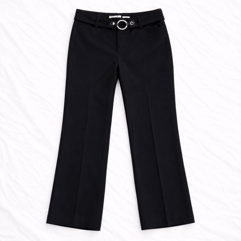 Michael Kors Gramercy Black Belted Trousers Pants Womens 8