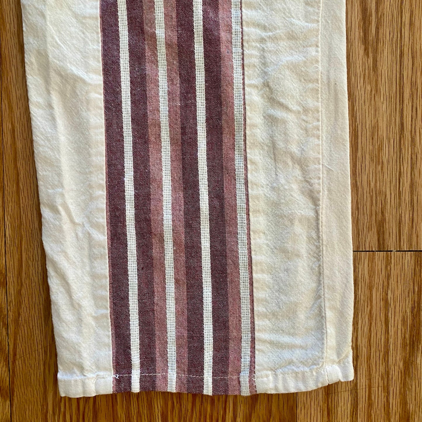 Cherry Paris Striped Pink & White Drawstring Lounge Pants Womens Medium