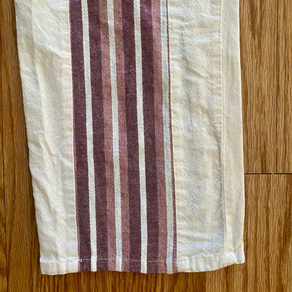 Cherry Paris Striped Pink & White Drawstring Lounge Pants Womens Medium