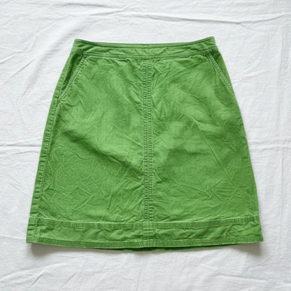 Boden Preppy Green Corduroy Mini Skirt Womens 8 Regular