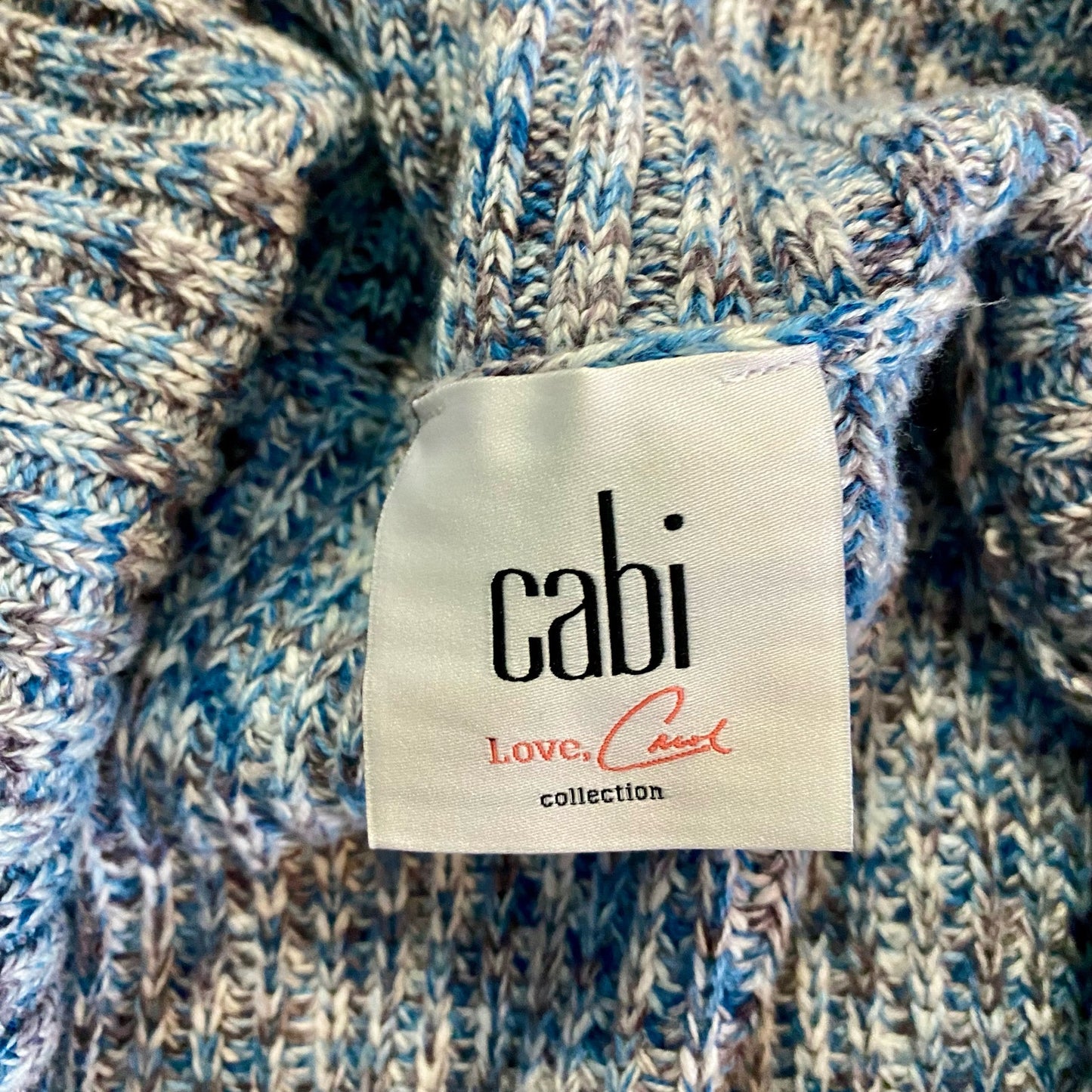 CAbi Love Carol Napa #3165 Blue Knit Duster Sweater Vest Womens XXS