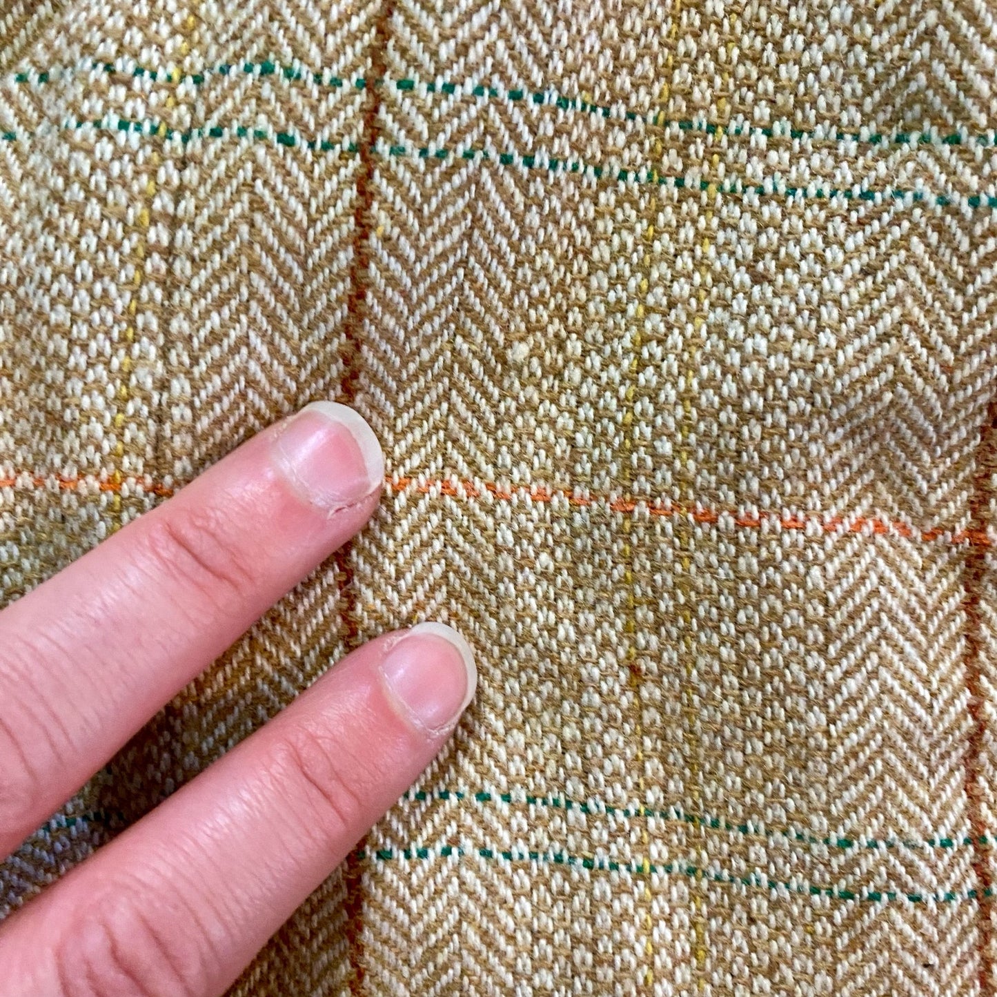 Fossil Tan Plaid Wool Blend Tweed Mini Skirt Womens 4