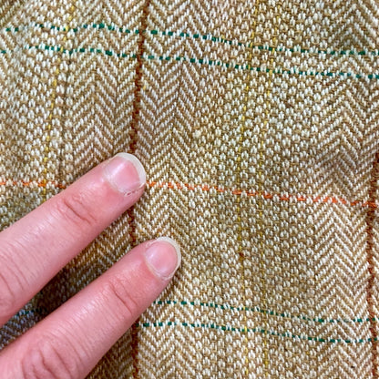 Fossil Tan Plaid Wool Blend Tweed Mini Skirt Womens 4