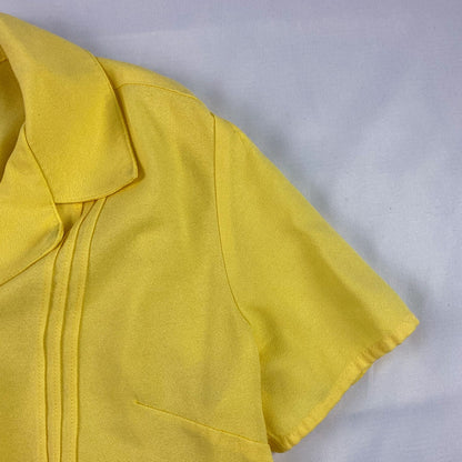 Sag Harbor Vintage Yellow Button Front Blouse Womens Small