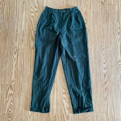 Evan Picone Vintage Minimalist Olive Green Trousers Pants Womens 8 / 10 Medium