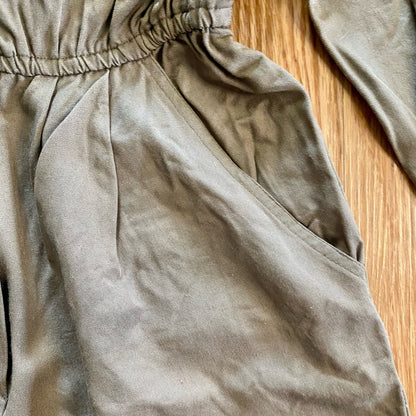 Maggy London Vintage Khaki Minimal Western Jumpsuit Womens 0-2