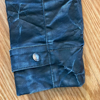 Aventures des Toiles Distressed Blue Denim Jacket Womens 38 Medium