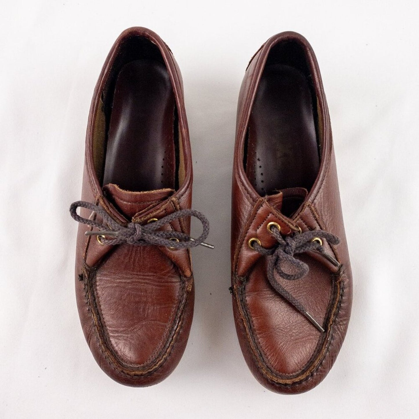 Dexter Vintage Brown Handmade Leather Loafer Shoes Womens 7.5