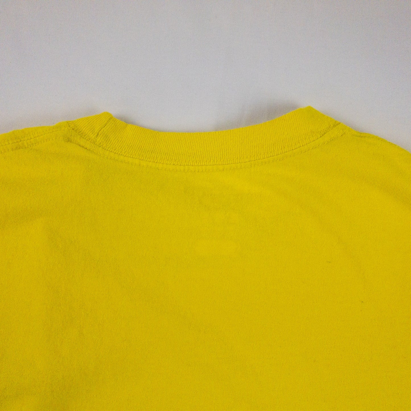 Champion Vintage Bright Yellow Logo Tee Shirt Top Mens Small / Medium