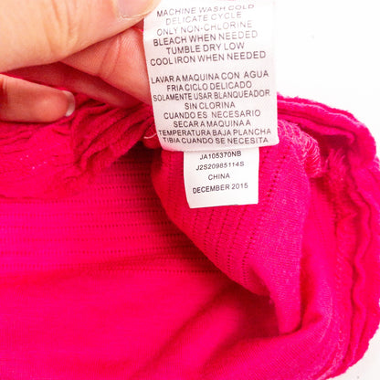 Joseph A Pink Ruffle Maximalist Blouse Top Womens Small