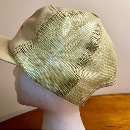 Swingster Vintage Lasso Dealer Illinois Tan Trucker Hat Unisex Mens One Size