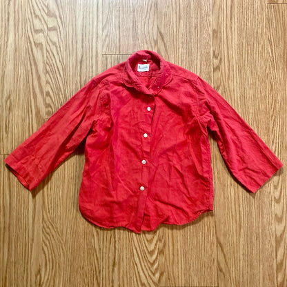 Aansworth Vintage Red Cotton Button-up Shirt Womens XSmall Small