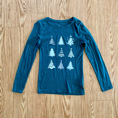 A New Day Green Christmas Holiday Graphic Shirt Womens Small