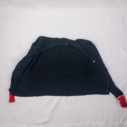 Tail Black Red Colorblock Cardigan Sweater Womens Medium