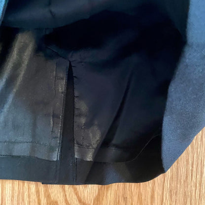 Pendleton vintage navy pencil skirt laid flat showing front and back views with tags and seams details image 3