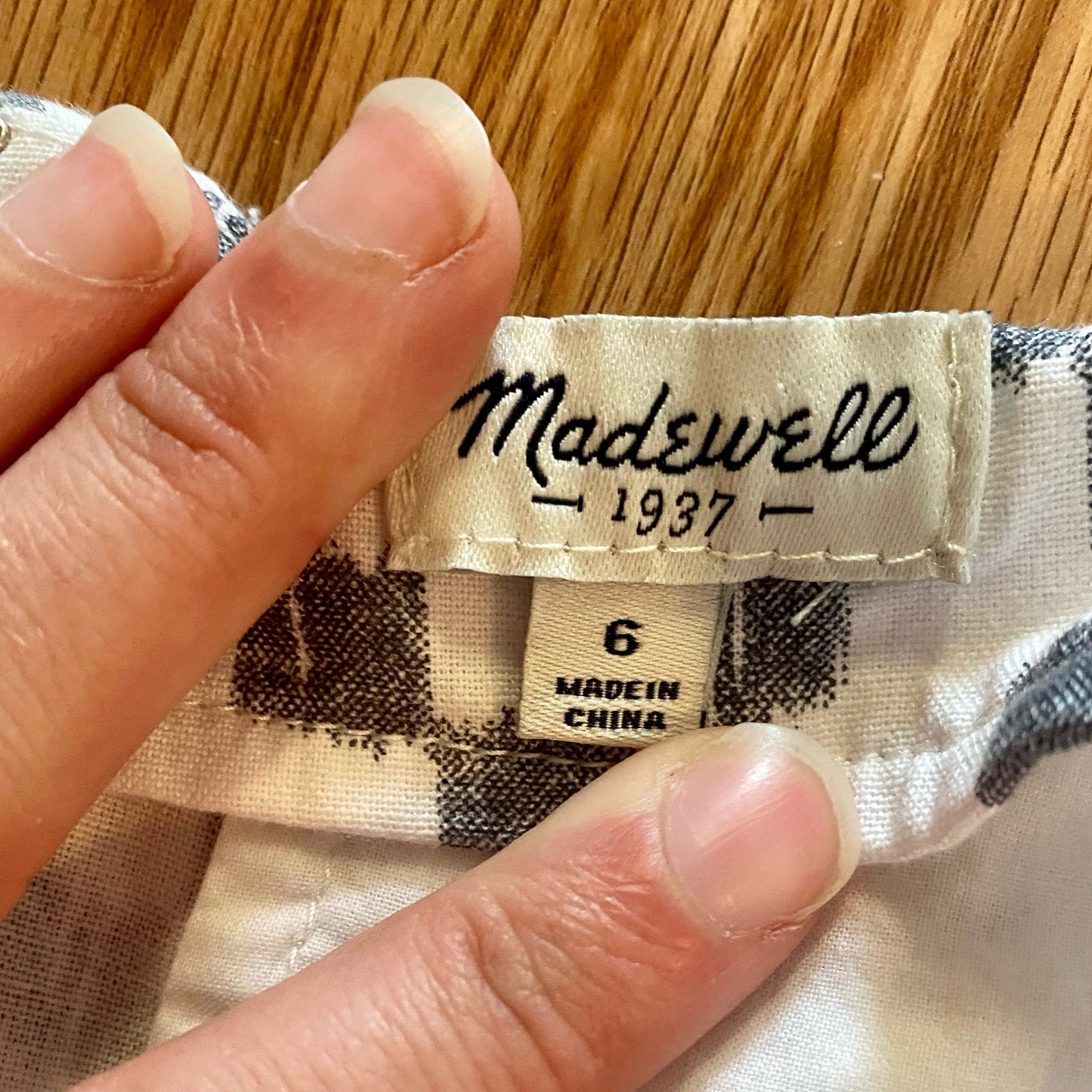 Madewell J Crew Boho White Ikat Check Shorts Womens 6