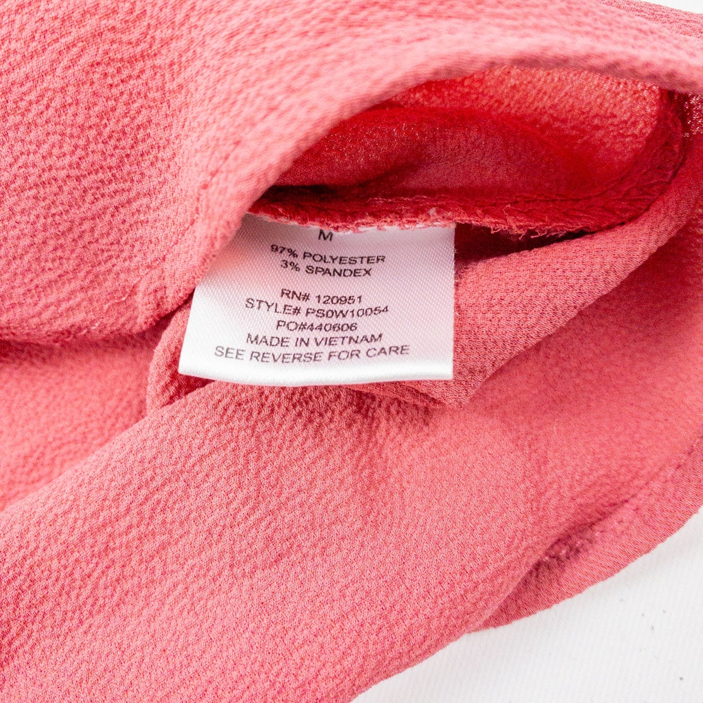 Pink Rose Sheer Pink Blouse Shirt Womens Medium