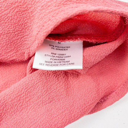 Pink Rose Sheer Pink Blouse Shirt Womens Medium
