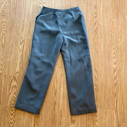 Tahari Levine Vintage Gray Straight Leg Dress Pants Womens 10