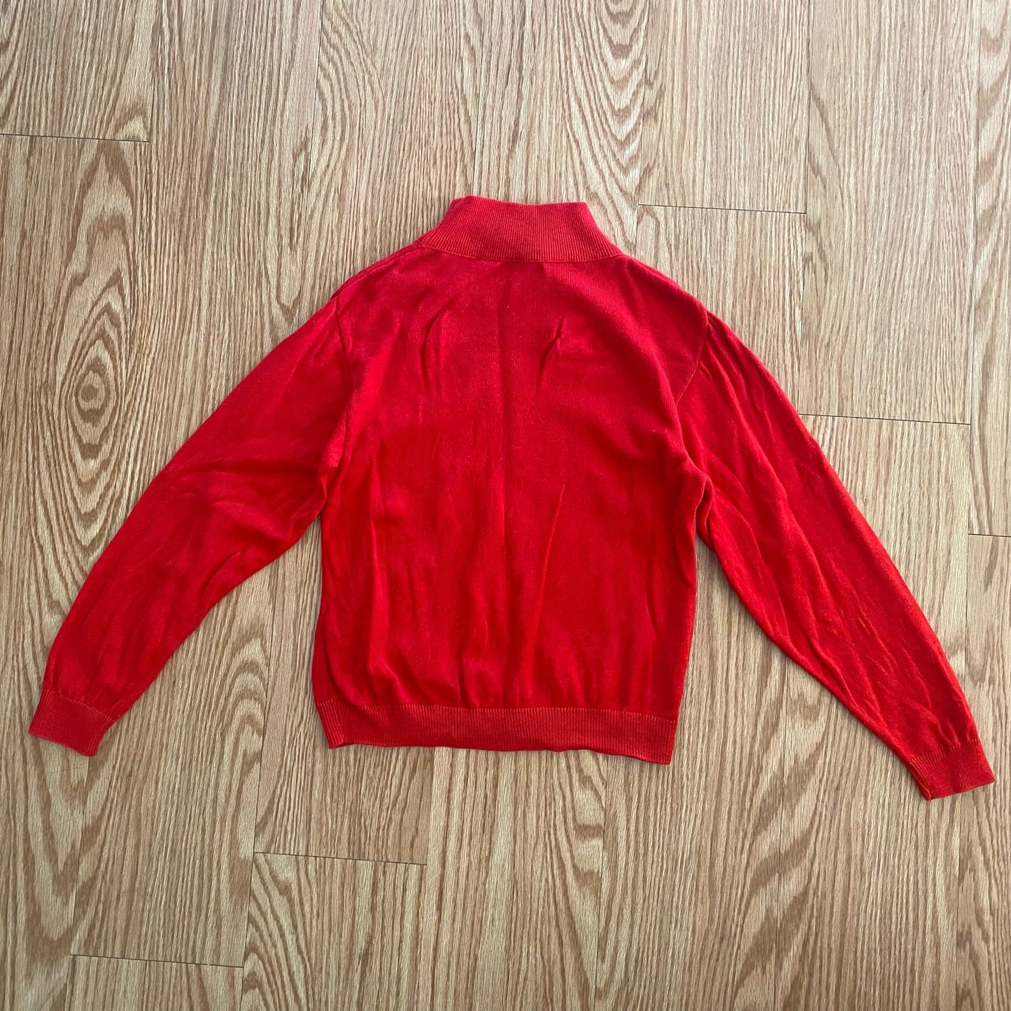 Pendleton Red Mock Neck Cotton Sweater Womens Small Petite