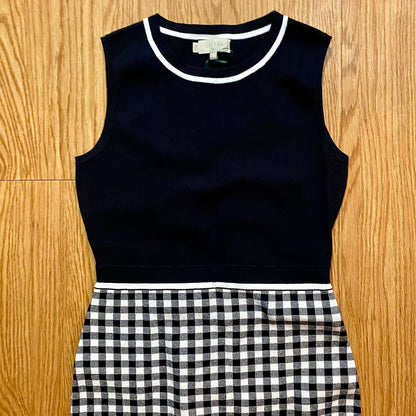 Hobbs London Saffi Knitted Dress Navy Ivory Womens 6