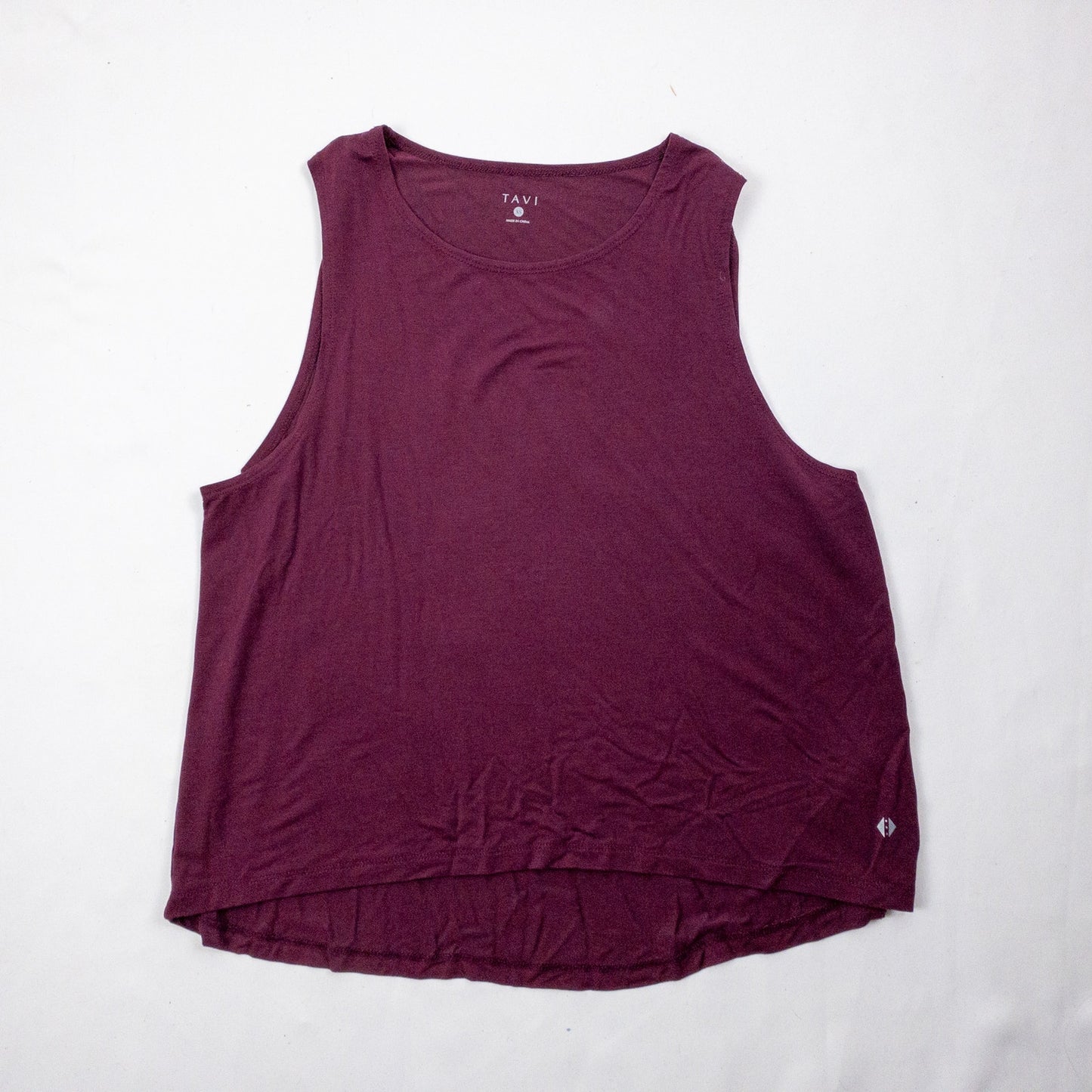 Tavi Noir Purple Maroon Athletic High Low Tank Top Womens XSmall