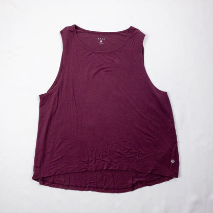 Tavi Noir Purple Maroon Athletic High Low Tank Top Womens XSmall
