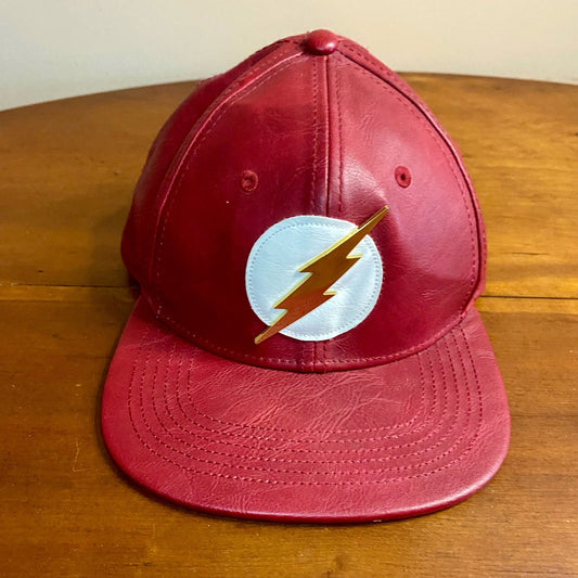 DC Comics The Flash Superhero Red Leather Hat Unisex Mens One Size