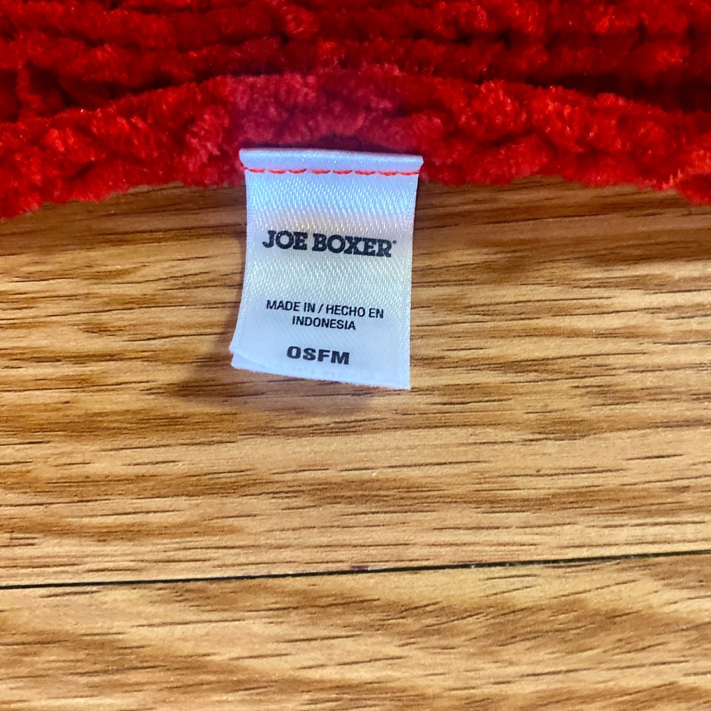 Joe Boxer Red Beanie Hat Scarf Bundle Unisex One Size