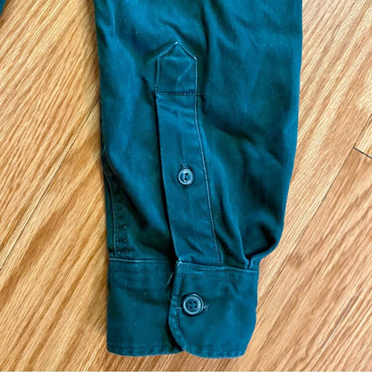 Old Navy Green Pine Your Mann Long Sleeve Heavy Twill Shirt Mens Medium