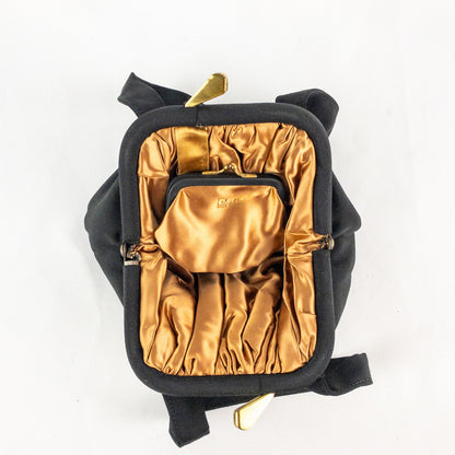J. R. Julius Resnick Vintage Black Purse Bag Satin Coin Purse Womens One Size