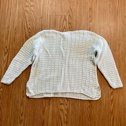 Worlds Apart White Minimalist Knit Sweater Womens Small
