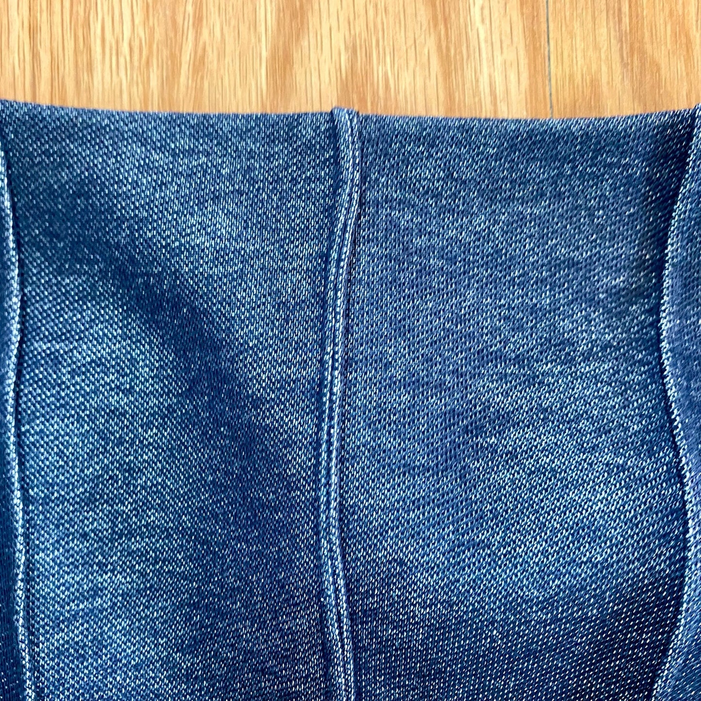 Les Copains BVM Spa Blue Denim Midi Sheath Dress Womens 10 US