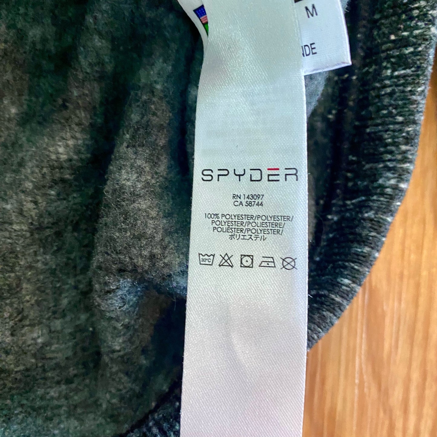 Spyder Heathered Black Fleece Half Zip Pullover Sweatshirt Shirt Womens Small