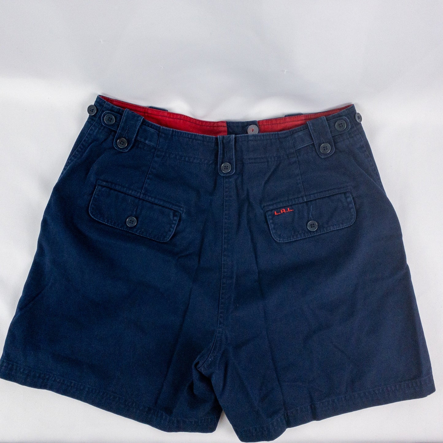 Lauren Ralph Lauren Vintage Y2K Navy Blue Cotton Shorts Womens 8