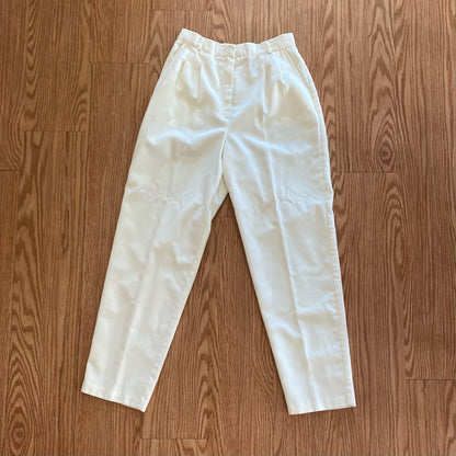 Counterparts Vintage White Pleated Pants Womens 27 Waist