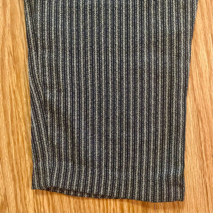 Kellwood Company Black Gray Striped Slim Pants Womens 4