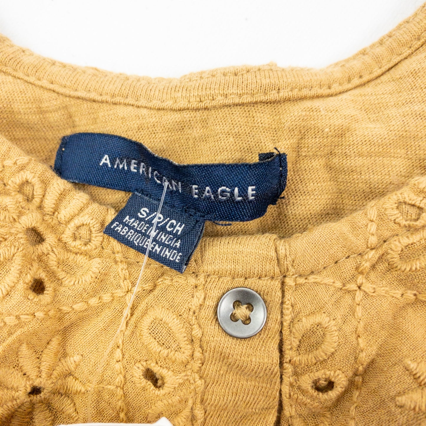 American Eagle Brown Floral Tank Top Blouse Womens Small