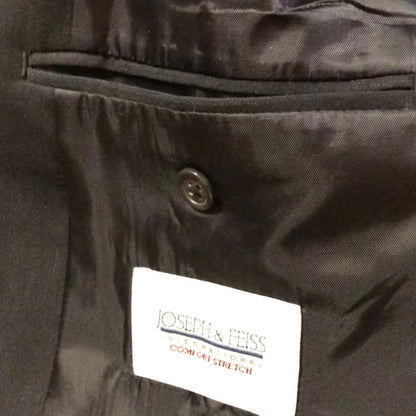 Joseph & Fiess Comfort Stretch Black Wool Suit Jacket Blazer Mens 42 Regular