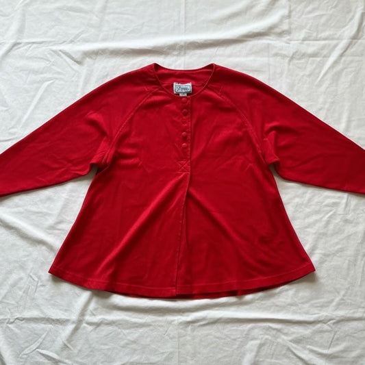 Players Sport Vintage Red Oversized Swing Pullover Shirt Womens Small