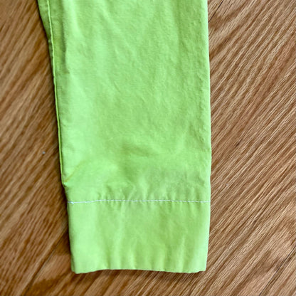 Eddie Bauer Lime Green Y2k Trench Coat Jacket Womens Small