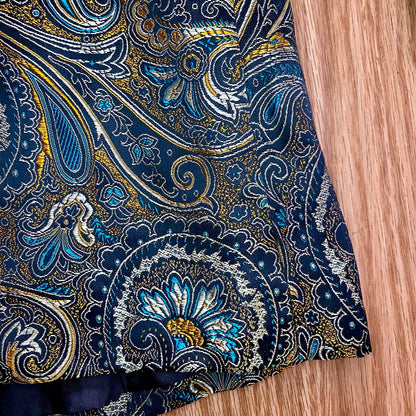 Brownstone Studio Vintage Gold Teal Paisley Jacket Womens Small