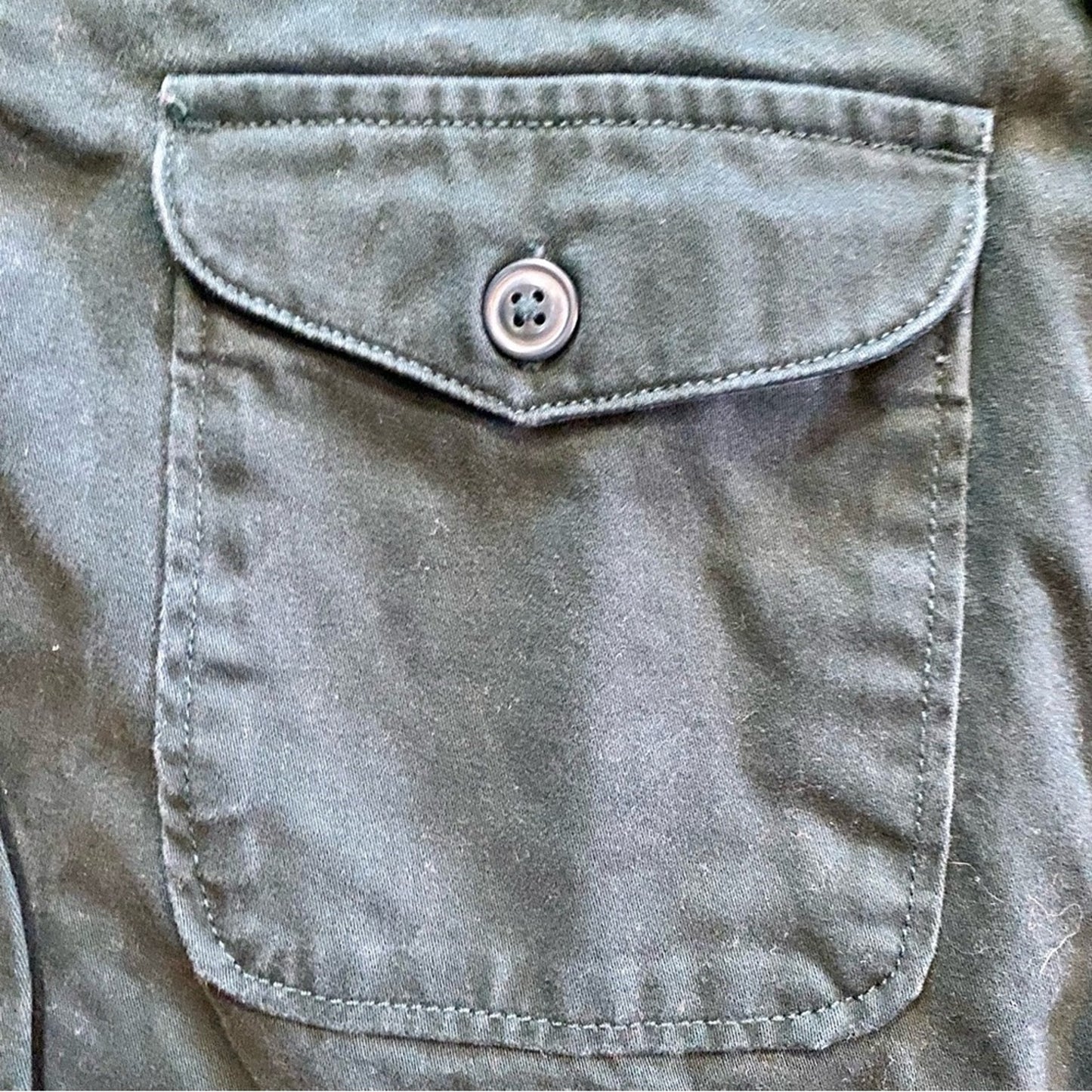 Old Navy Green Pine Your Mann Long Sleeve Heavy Twill Shirt Mens Medium