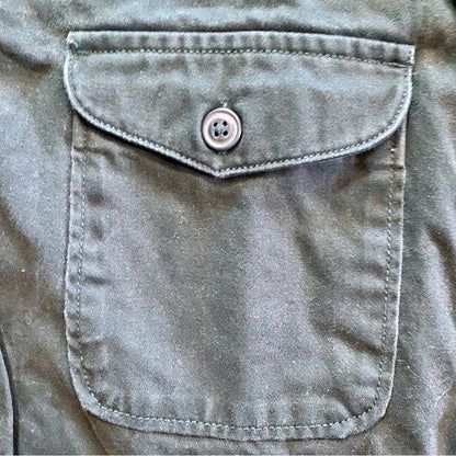 Old Navy Green Pine Your Mann Long Sleeve Heavy Twill Shirt Mens Medium