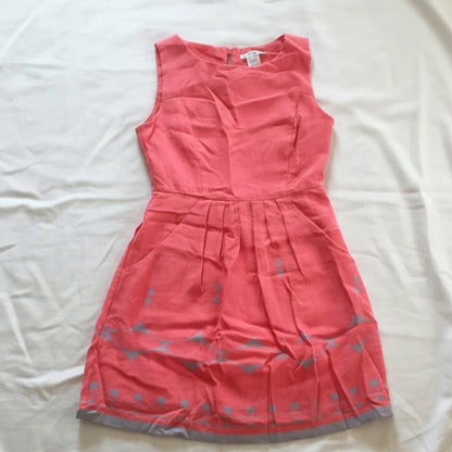 Esley Sleeveless Pink Abstract A-Line Mini Dress Womens Medium