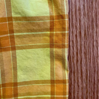 Arizona Jean Co Vintage Yellow Plaid Mini Jumper Dress Womens Small / Medium