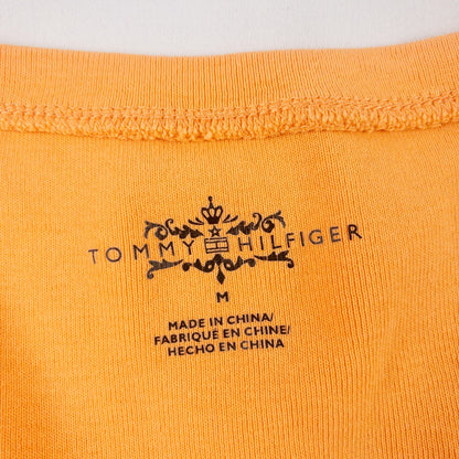 Tommy Hilfiger Orange Peach V Neck Tee Shirt Womens Medium