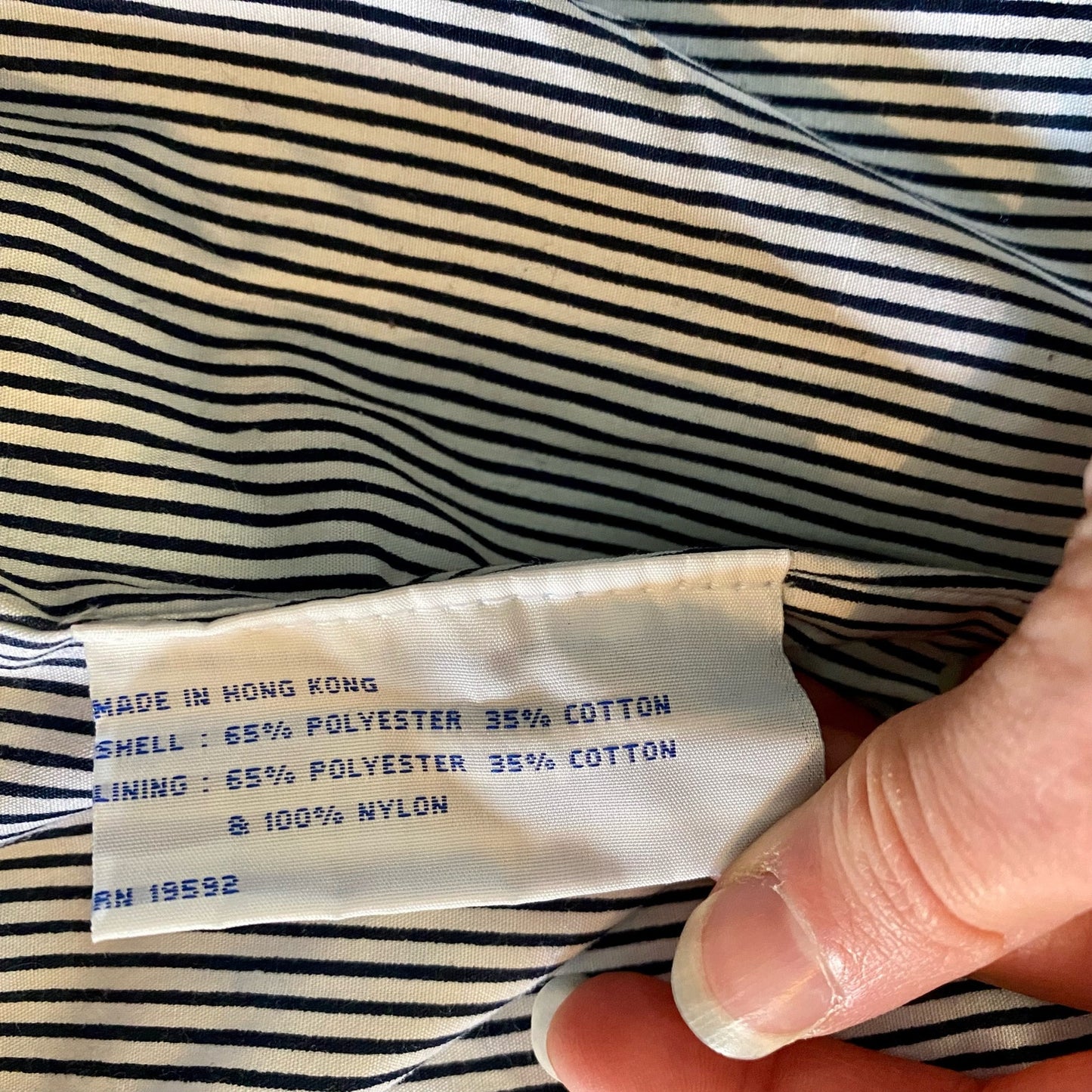 Castaways Vintage Blue Nautical Stripe Windbreaker Jacket Unisex Mens XLarge