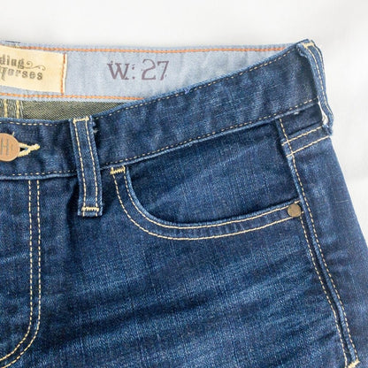 Anthropologie Holding Horses Blue Denim Boy Shorts Womens 27