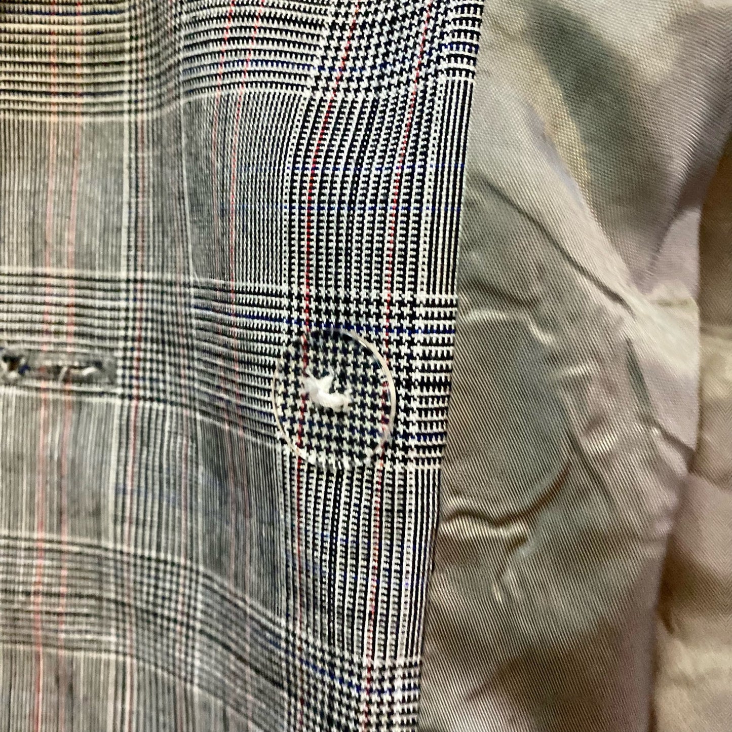 WLBW Vintage Gray Stripe Oversized USA Made Blazer Womens 12 Large